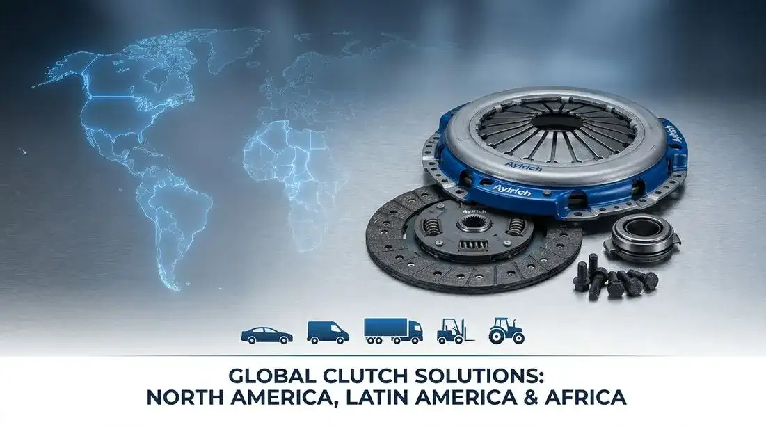 Conjuntos de embrague y discos de embrague de Aylrich para Norteamérica, Latinoamérica y África: kits completos, platos de presión y discos conducidos compatibles con Mitsubishi, Toyota, Nissan, Isuzu, Mazda, Suzuki, Daihatsu, Honda, Hino, Bedford, Lada, Renault, DAF, Iveco, Mercedes-Benz, MAN, Scania, Volvo; carretillas elevadoras y vehículos agrícolas — proveedor ideal de autopartes para el reemplazo en posventa.